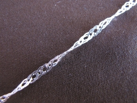 Silver Flat Twist Curb Chain
