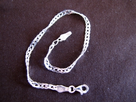 Silver Flat Twist Curb Bracelet