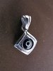 Silver Square Evil Eye Pendant