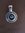 Silver Round Greek Key Evil Eye Pendant