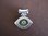 Silver Green Evil Eye Greek Key Pendant
