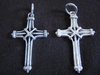 Polished Silver Cross-Over Cross Pendant