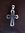Curved Silver 3d Cross Pendant