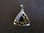 Silver and Gold Triangular Pendant