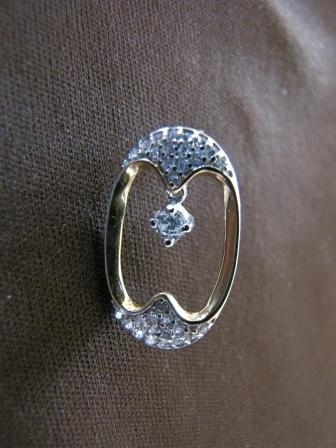 Oval Silver Gold Cubic Zirconia Earrings