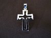 Hammered Silver Cut-Out Cross Pendant