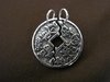 Oxidised Silver Chinese Coin Pendant