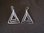 Silver Triple Triangle Drop Earrings