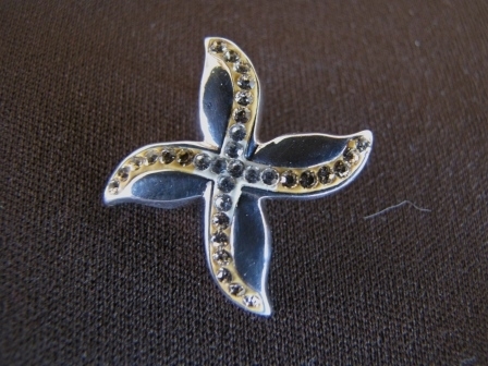 Silver Swarovski Crystal Cross Pendant