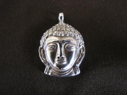 Silver Buddha Head Pendant