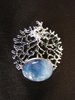 Silver Fan Coral, Spectrolite Pendant