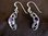 Silver Crescent Amethyst Earrings