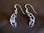 Silver Crescent Amethyst Earrings