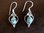 Silver Turquoise Heart Earrings