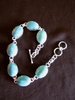 Silver Oval Turquoise Bracelet