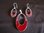 Silver Oval Red Coral Pendant