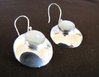 Round Silver Mother of Pearl Earrings