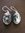 Silver Oval Paua Shell Earrings