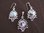 Silver Scroll Design Paua Shell Earrings