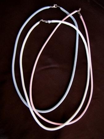 Pink or Blue Cord With Silver Fittings