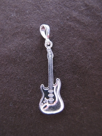 Silver Electric Guitar Pendant