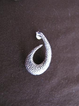 Silver Dimpled Swirl Stud Earrings