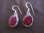 Oval Silver Ruby Earrings