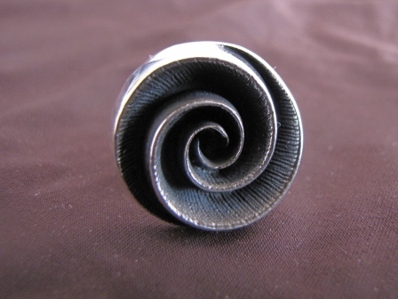 Silver Spiral Swirl Ring