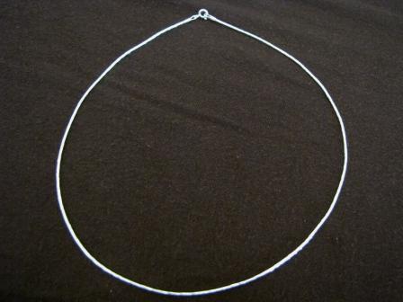 Silver 1.5mm Twisted Wire Necklace