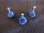 Silver 8mm Dark Blue Crystal Disco Ball Stud Earrings
