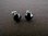 Round Black Onyx Silver Stud Earrings
