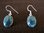 Oval Silver Turquoise Earrings