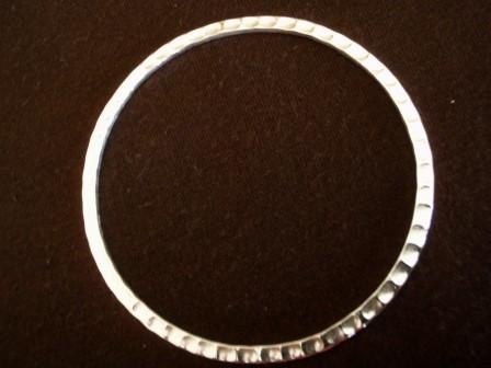 Silver Dimpled Bangle