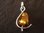 Silver Abstract Amber Pendant