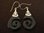 Silver Black Resin Spiral Earrings