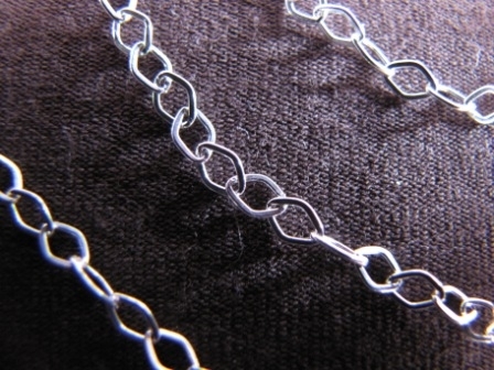 Silver Diamond Shaped Link Chain