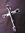 Silver Pink Tourmaline Set Cross Pendant
