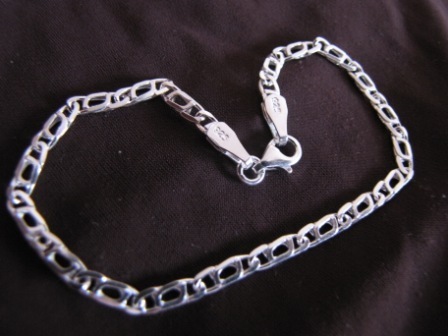 Silver Fancy Curb Link Bracelet