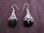 Silver Art Nouveaux Style Drop Earrings