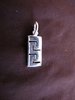 Silver Rectangular Greek Key Pendant