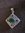 Silver Gold Plated Cubic Zirconia Emerald Pendant