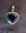 Silver Black Resin Heart Locket Pendant