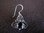 Silver Black Onyx Scroll Earrings