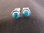 Silver Round Turquoise Stud Earrings