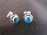 Silver Round Turquoise Stud Earrings