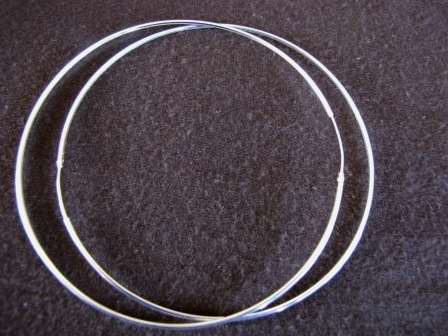 Silver Large 80mm Hoop Earrings