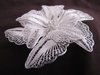 Large Silver Filigree Orchid Brooch