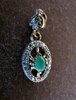 Silver & Gold Emerald / Sapphire Pendant