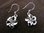 Silver Frangipani Flower Drop Earrings
