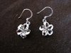 Silver Frangipani Flower Drop Earrings